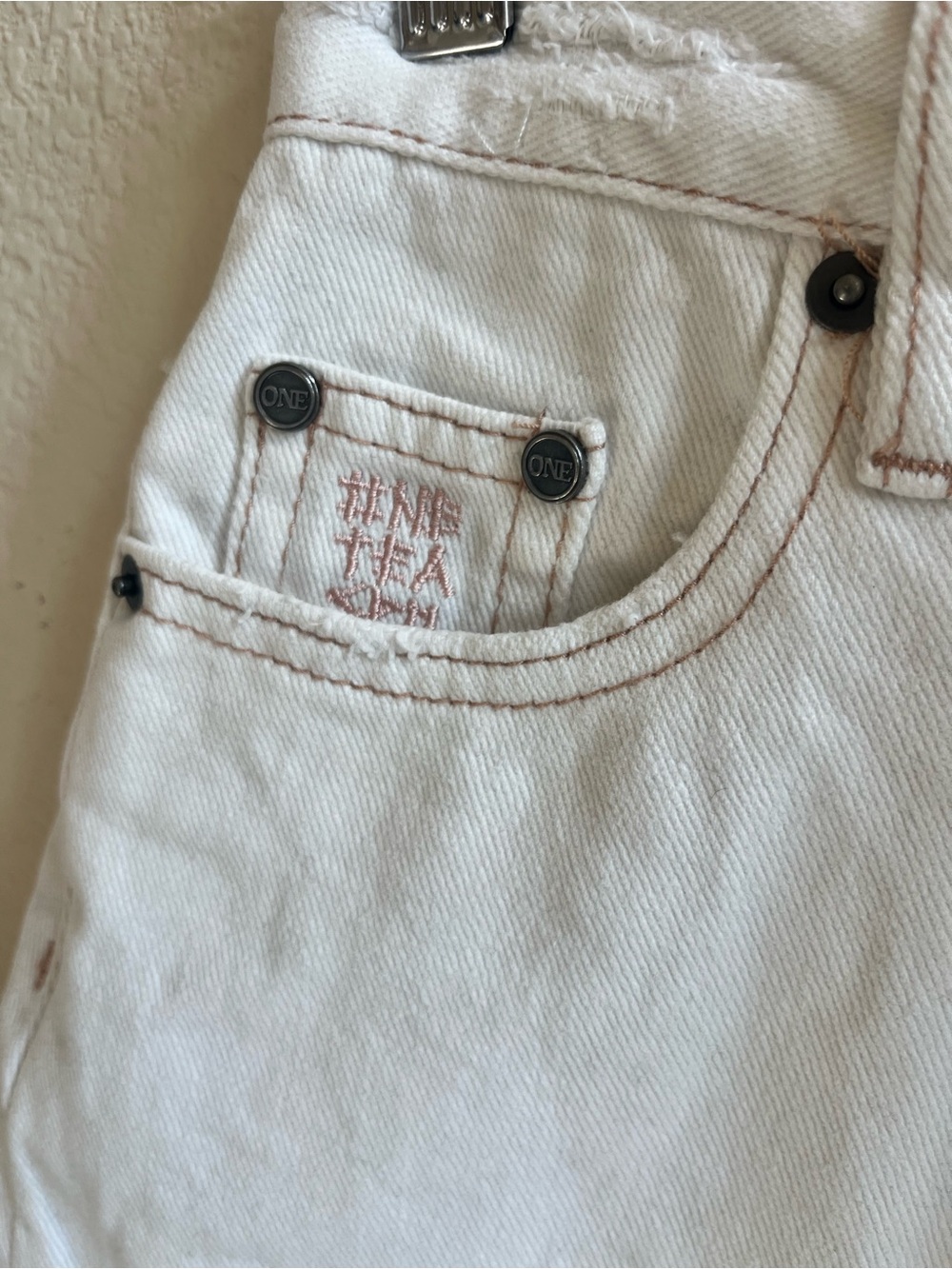 One Teaspoon low waist Mini Denim Skirt - Size 22 - Picture 6 of 9